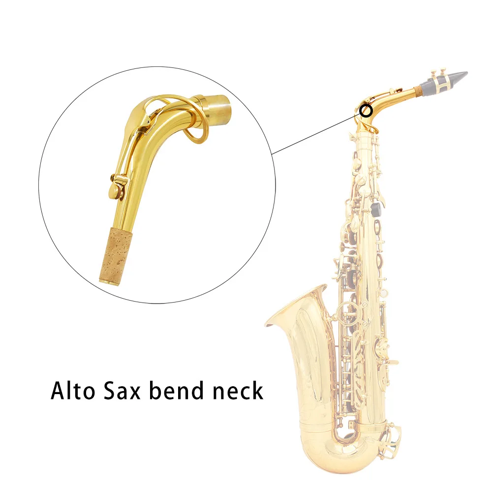 Латунный альт саксофон Sax СГИБ шеи 24 5 мм с салфеткой для чистки пробкового