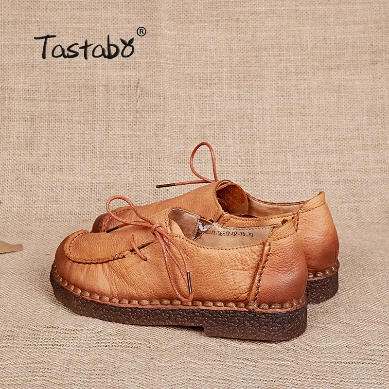 Tastabo/винтажная женская обувь ручной работы из натуральной кожи женские мокасины