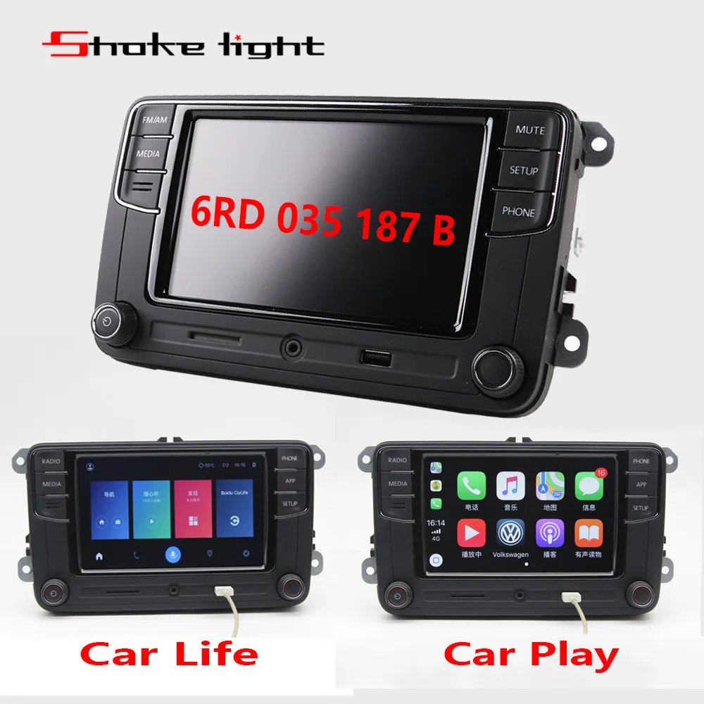 6RD035187B RCD330G радио 6 5 ''MIB UI стерео CarPlay приложения MirrorLink Bluetooth для Golf Jetta CC Tiguan Passat