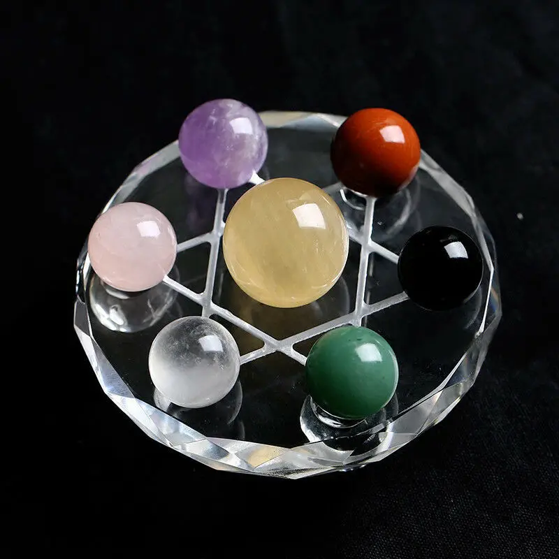 Fengshui Seven Star Array хрустальный шар естественного цвета + пластинчатая основа для