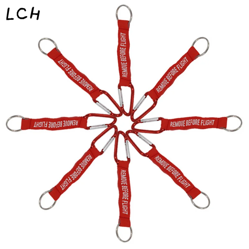 

Remove Before Flight Key Chain Red Keychain Woven Letter Keyring Jewelry Aviation Tags Key Chains Safety Tag