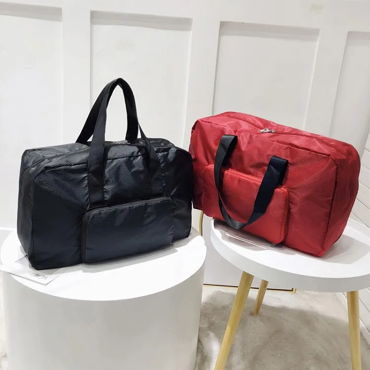 Одноцветная нейлоновая складная дорожная сумка для женщин Большая