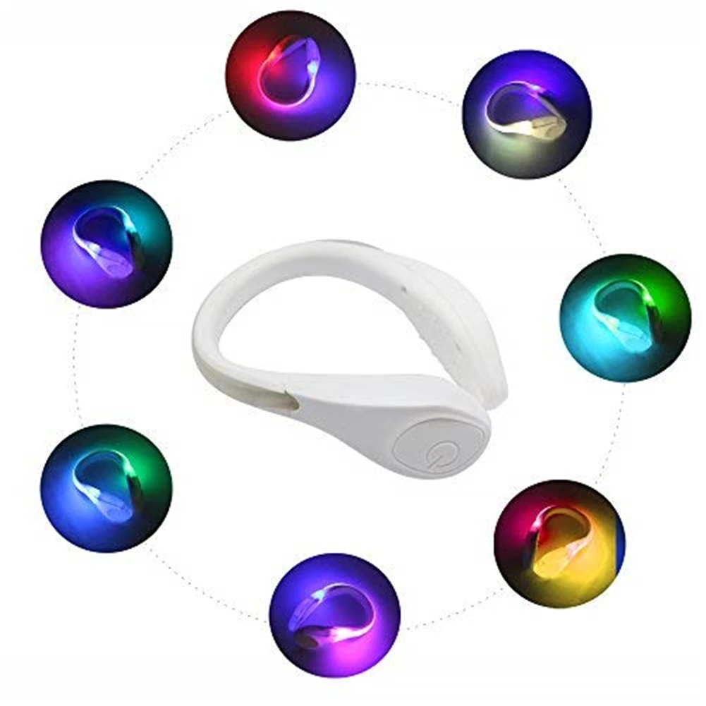 Ночь светодиодный светящийся обуви клип светильник Безопасность Пластик