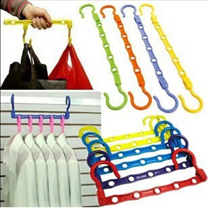 Лидер продаж 5 отверстий Space Saver Чудо Магия вешалка крючок Органайзер|hanger organizer|hook