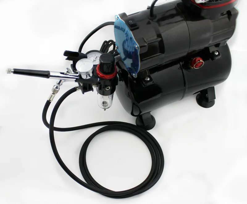ABEST Mini Air Compressor with Tank W/ Water Filter Portable Airbrush for Painting Tattoo AS186K | Красота и здоровье