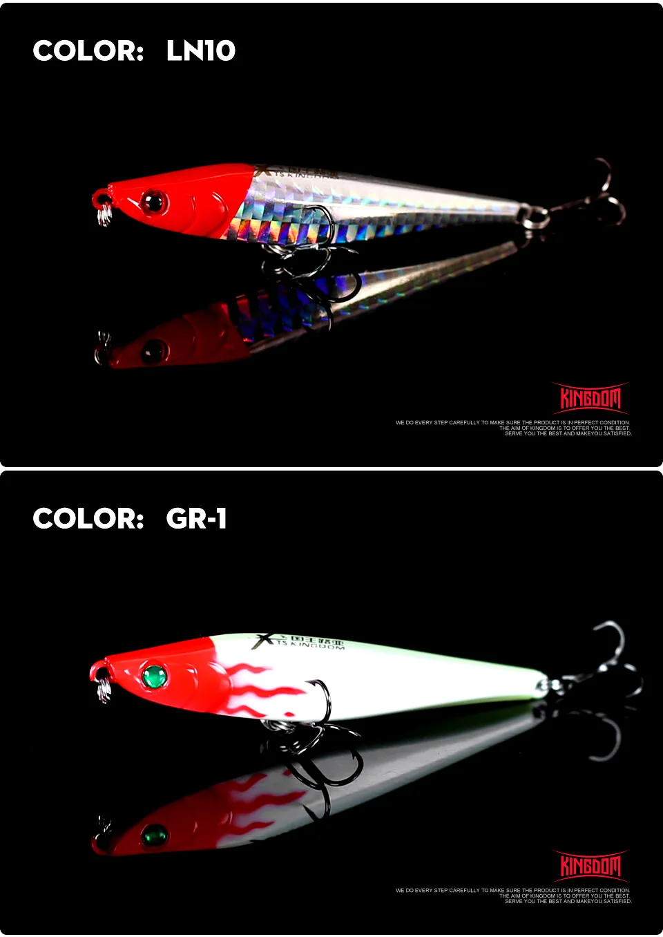 Kingdom Fishing Тонущая приманка карандаш 65 мм 7 г/85 мм 11 г 13 г сильные Крючки с шипом плоский живот дизайн воблеры приманка модель 5331