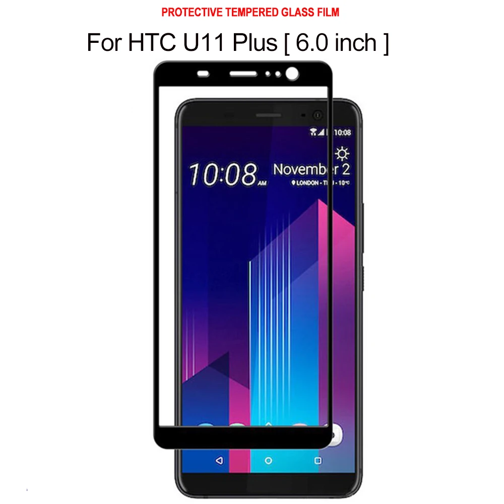 Для HTC U11 Plus чехол для U 11 + plus защитная пленка из закаленного стекла на htc-u11 u11plus u