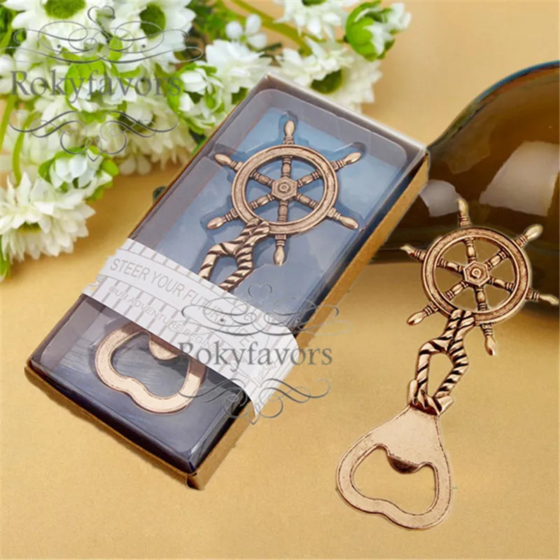 20PCS Ship Rudder Bottle Opener Wedding Favors Navy or Nautical Themed Party Engagement Shower Event Gifts | Дом и сад