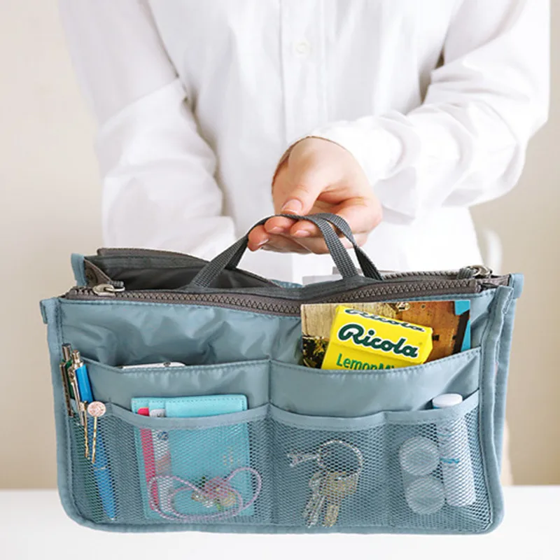 Portable Makeup bag Canvas Travel Bags Make Up Organizer Bag Women Men Casual Multifunctional Cosmetic Toiletry Storage Handbag