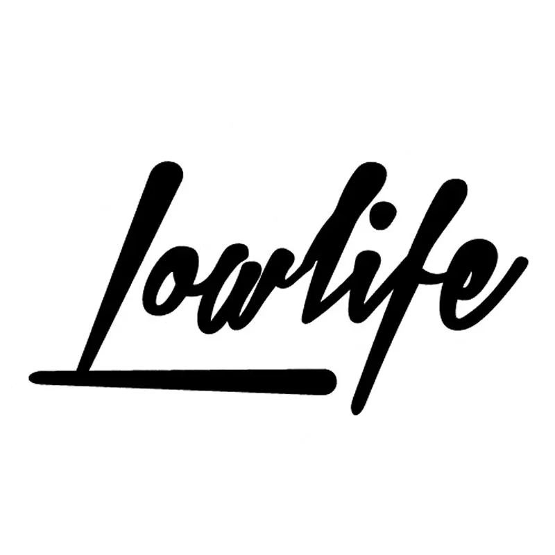 

17CM*8.7CM Low Life JDM Sticker Decal Cartoon Car Stickers Reflective Vinyl Styling Car Sticker Black Sliver