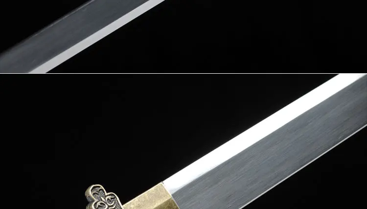 Japanese Katana Sword 1060 Carbon Steel Sharp Kirihaddukuri Straight Blade Sword Full Tang Bo-hi Cutting Knife Decorative samur