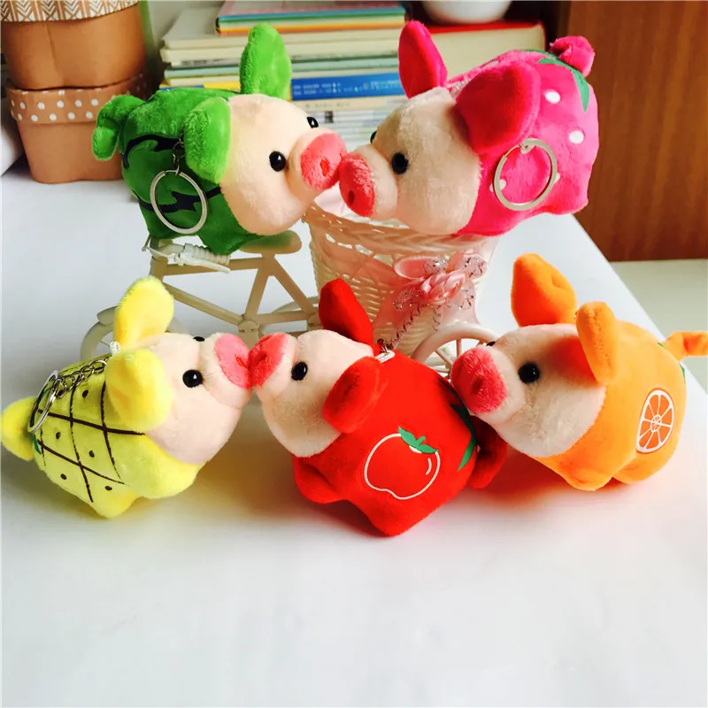 13 см мягкие животные милые плюшевые игрушки с фруктовым поросенком Kawaii для