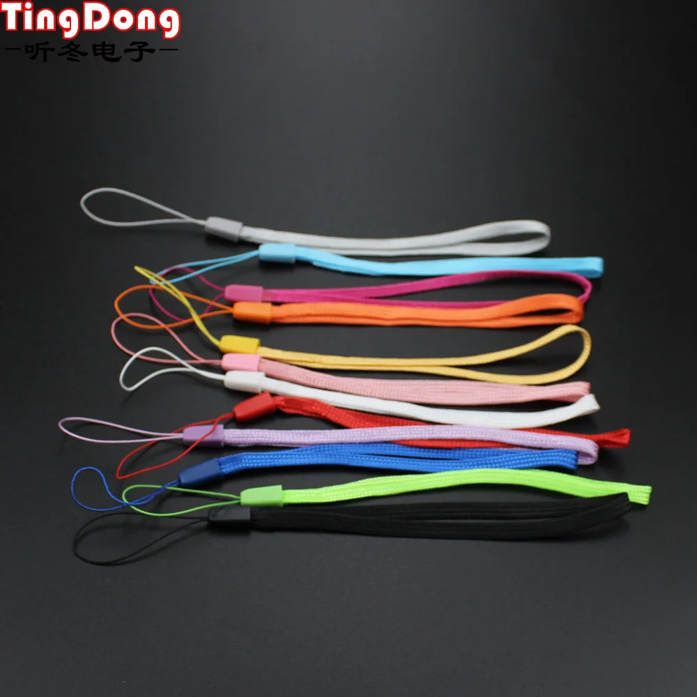 TingDong модный нейлоновый ремешок на запястье для мобильного телефона камеры USB MP4 psp ремни случайный цвет