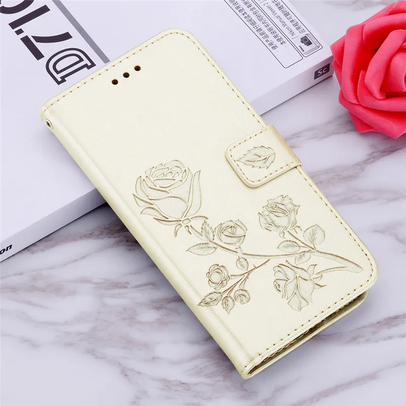 Кожаный чехол-кошелек PDGB для samsung Glalxy S10 Lite A750 J4 J6 Plus Prime J2 Pro J1 J3 J5 J7 откидная крышка с 3D тиснением цветок
