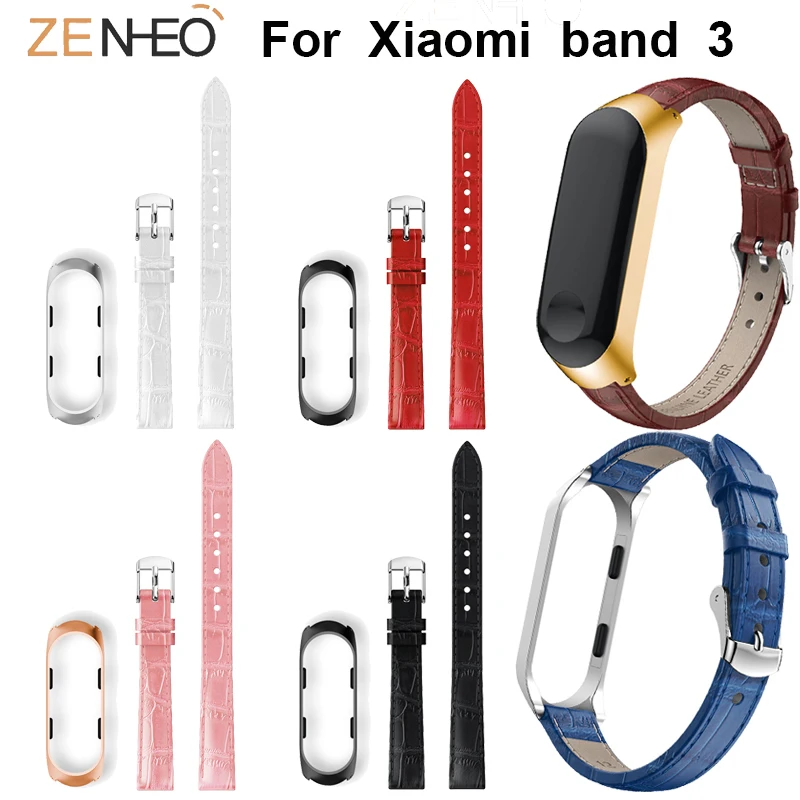 Ремешок из натуральной кожи для Xiaomi mi band 3/4 сменный ремешок наручных часов Mi 3