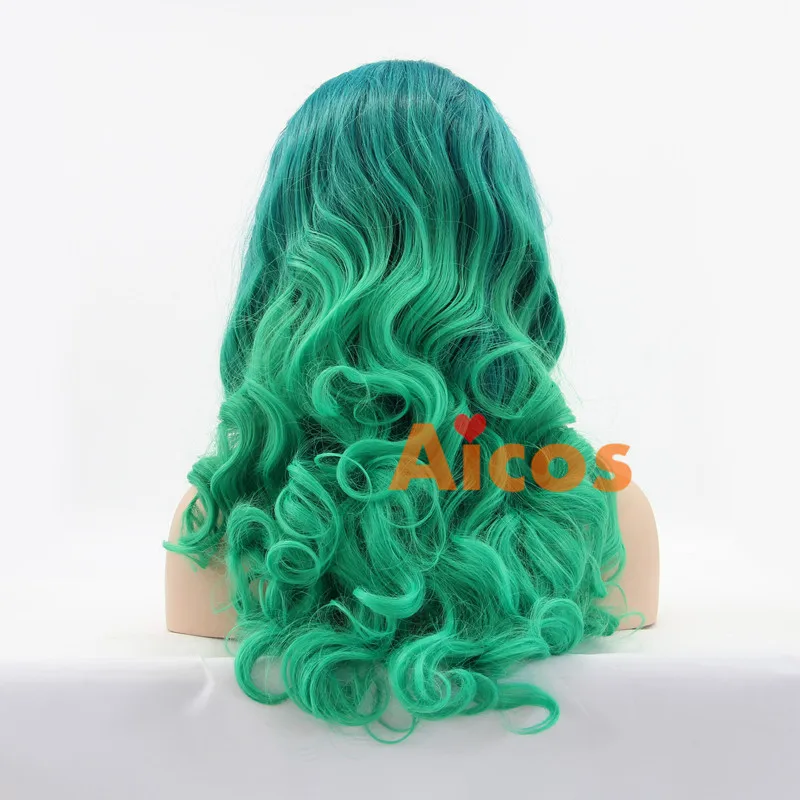 18 &quotжаропрочных парик фронта Шнурка Синтетический волос Естественные волнистые