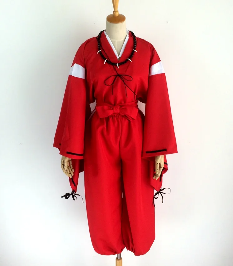 Coshome аниме Inuyasha Косплей костюмы Красный японский кимоно мужской халат костюм W