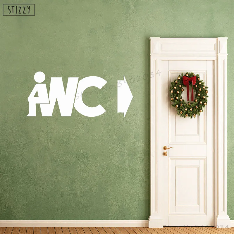 Настенная Наклейка stizzy WC Туалет Ванная комната логотип виниловые наклейки на