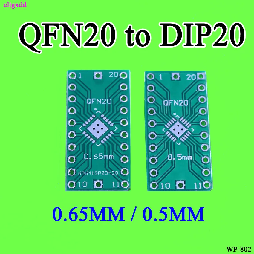 Адаптер cltgxdd 10 шт./лот QFN20 в DIP20 штырьковый шаг 0 5 65 мм плата PCB конвертер LFCSP20 DIP |