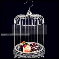 1pcs new european silver plated single layer bird cage snack stand tea break baking dessert rack hotel western food