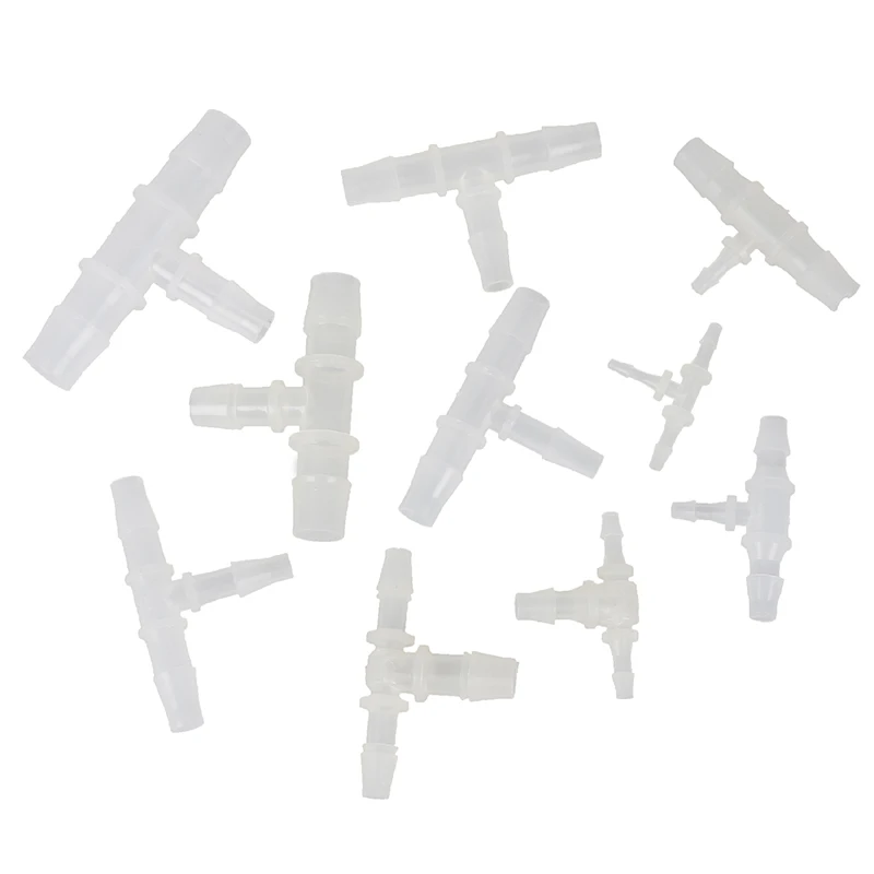 

1Pcs Sprinkler Irrigation Plastic Barb Hose Fitting Tee 3mm-14mm 3 Way Hose Tube T-Shape Barb Plastic Fittings