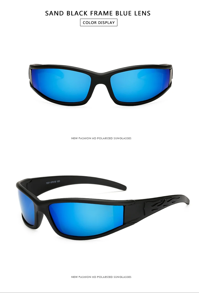 black blue Longkeader, мужские поляризованные солнцезащитные очки, защита от уф400 лучей, Брендовые мужские солнцезащитные очки для вождения, Gafas de sol, мужские спортивные очки - Цвет линз: black blue