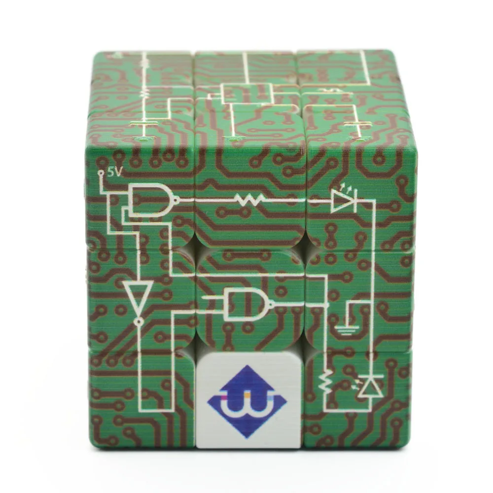 Physics Circuit Diagram Design Creative Emboss Educational 3x3x3 Speed Magic Cube Twist Puzzle Toy Kid UV Print 3D IQ Game 56mm | Игрушки и