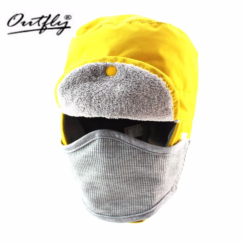 Шапка бомбер Outfly для мужчин и женщин осенне зимняя водонепроницаемая шапка