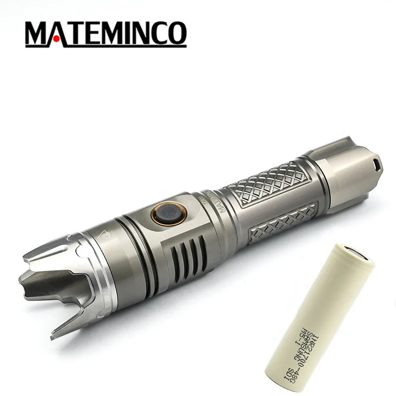 Battery and Bezel Mateminco TK01 Cree Xhp50.2 Тактический 2215lm 21700 батарея Военная светодиодная вспышка светильник фонарь светильник с ударной рамкой - Испускаемый цвет: Battery and Bezel