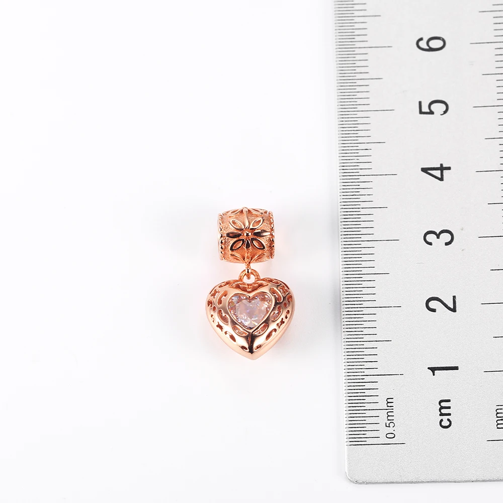 RainMarch золотые бусины в форме сердца подходят для Pandora очаровательные браслеты