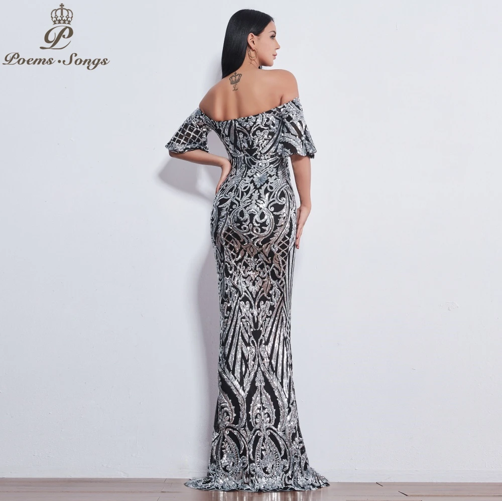 Стихи песни Стиль Элегантные Роскошные вечерние платья Длинные vestido de festa longo платье для выпускного вечера robe de soiree вечерние платья