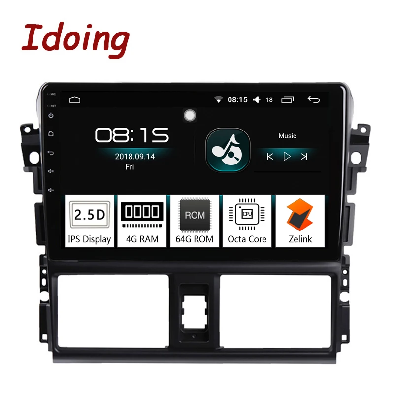 Idoing 10 2 &quot4 г + 64 2.5D Octa Core 1 Din автомобильный Радио Android 8 0 мультимедийный плеер