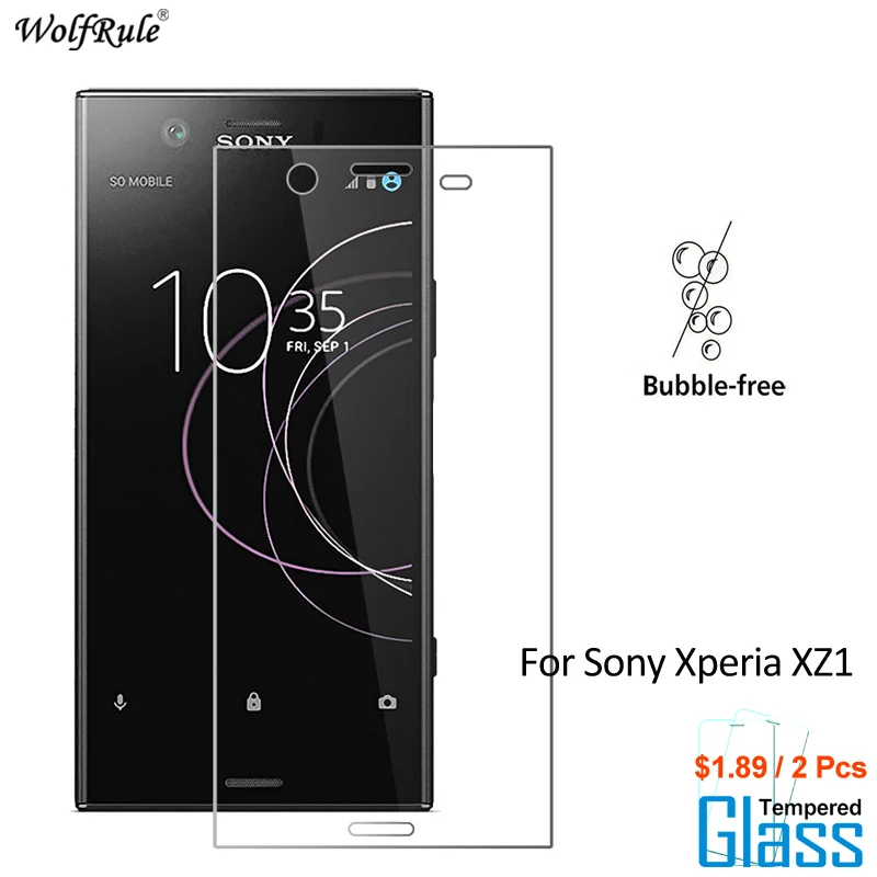 Защитное стекло для Sony Xperia XZ1 2 шт. закаленное пленка телефона WolfRule|tempered glass|tempered