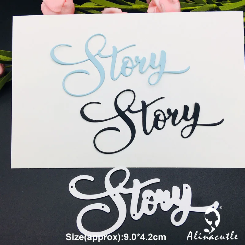 Штампованные металлические Вырубные штампы вырезанные истории буквы Alinacraft