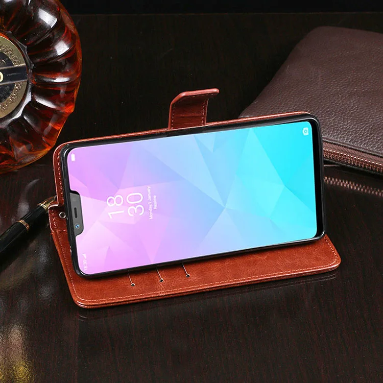Чехол для OPPO Realme 2 чехол Pro чехол-кошелек из искусственной кожи задняя крышка