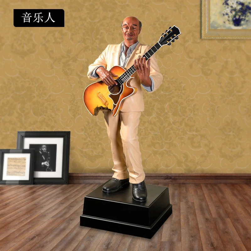 Koop D Creatieve Bar Figuur Sculptuur Decoratie Vloer Woonkamer Muziek Hars Ambachten Ornament Decoratie