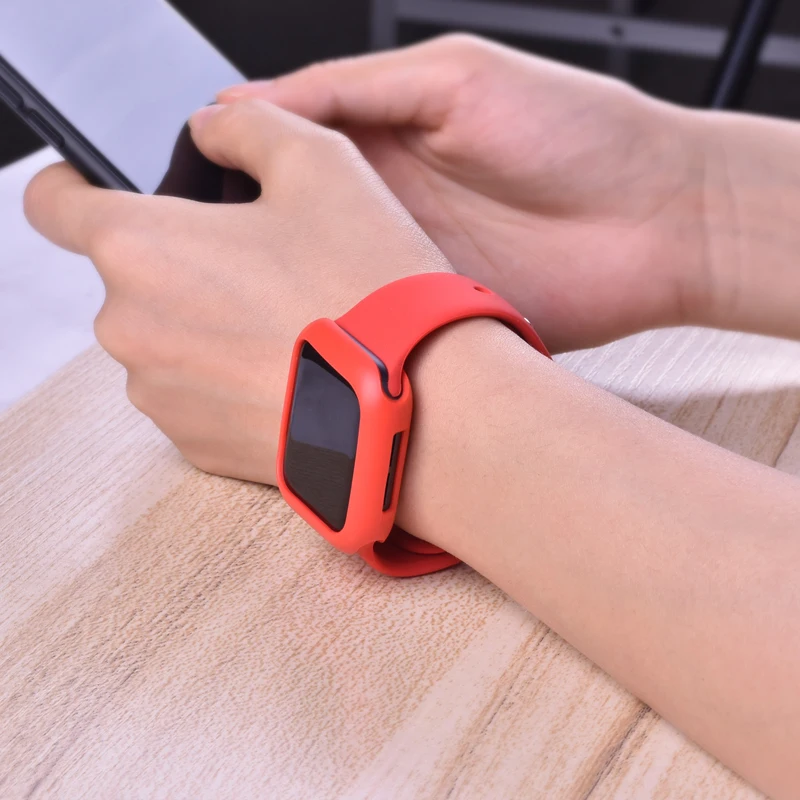 Мягкий силиконовый чехол ProBefit для Apple Watch 3 2 1 42 мм 38 мм полная защитная оболочка для iWatch 4 5 40 мм 44 мм бампер для часов