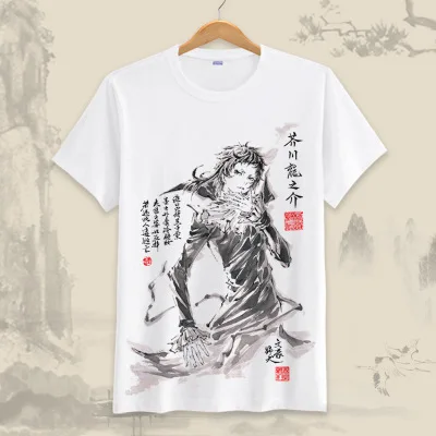 4 Аниме Bungou бродячие Собаки Футболка Chuuya Nakahara футболка с коротким рукавом Футболка мужская женская хлопковая футболка - Цвет: 4