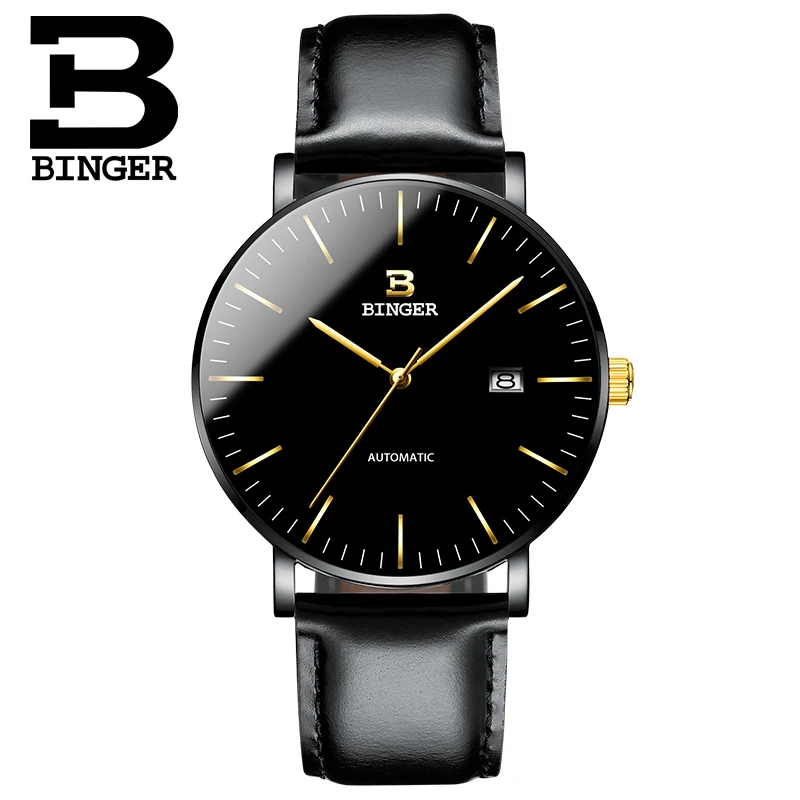Switzerland BINGER мужские часы роскошные Брендовые Часы Sapphire Japan NH35A механические reloj hombre