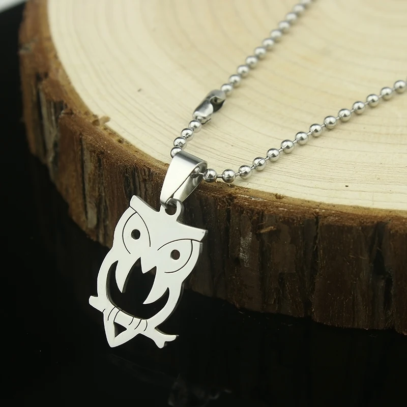 Мужское колье с подвеской в виде совы из титановой нержавеющей стали|owl pendant|stainless