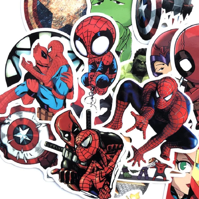 50 шт. мультфильм аниме супер герой Marvel DC чемодан наклейки Супермен Бэтмен