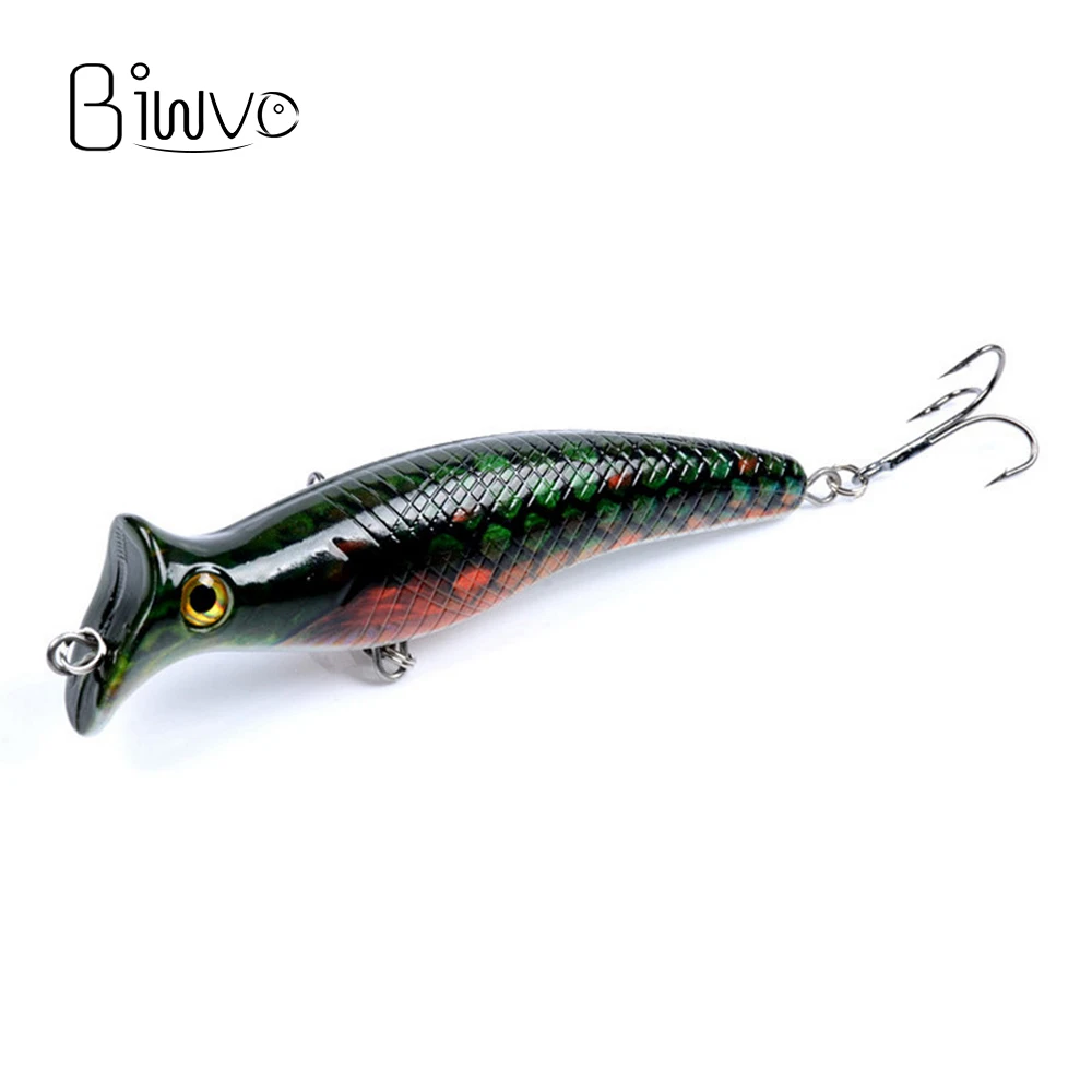Biwvo Popper 12cm 20g Wobbler For Trolling Fishing Lure Metal Winter Sea Hard Fishing Goods For Fishing Ice Whopper Plopper