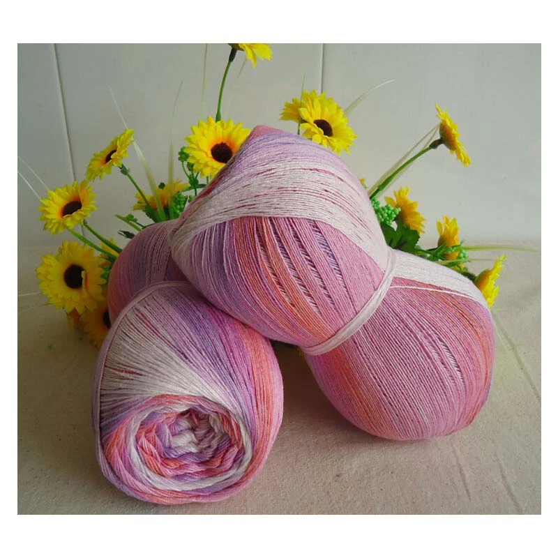 Lanas 250 г/лот натуральная хлопчатобумажная трикотажная кружевная пряжа для