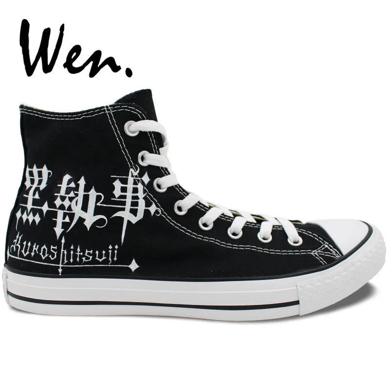 

Wen High Top Anime Custom Black Butler Contract Symbol Hand Painted Athletic Shoes Girls Boys Special Gifts Canvas Type Sneakers