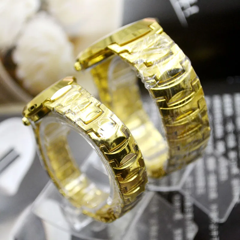 Новая мода мужские и женские горячие деньги наборы стальных ремней пара золотых