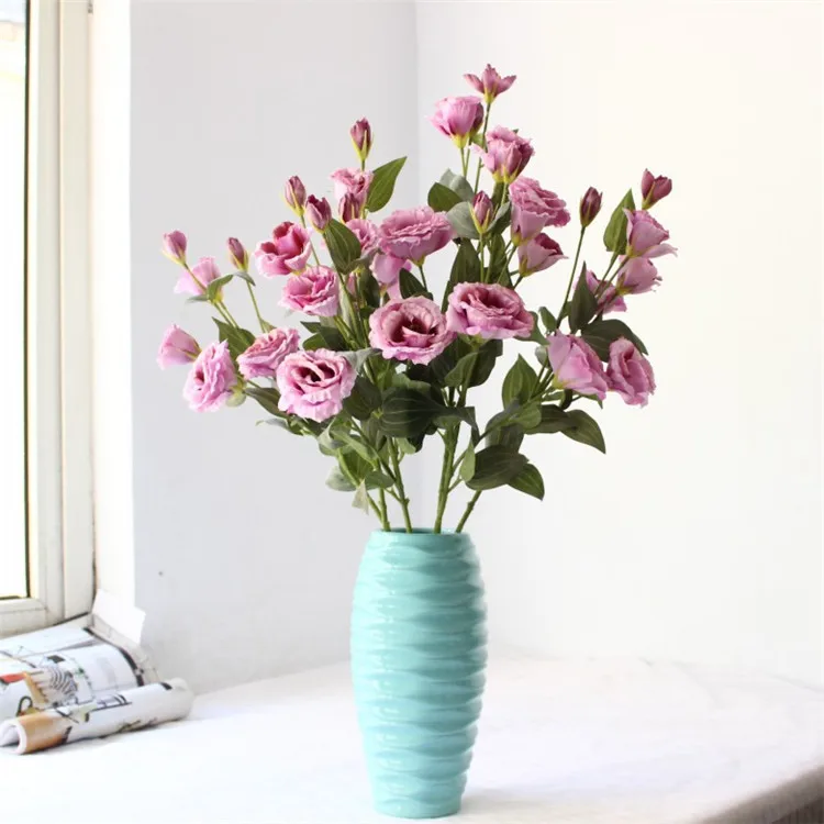 6 голов/Букет Эустома искусственные шелковые цветы для дома окно аксессуар