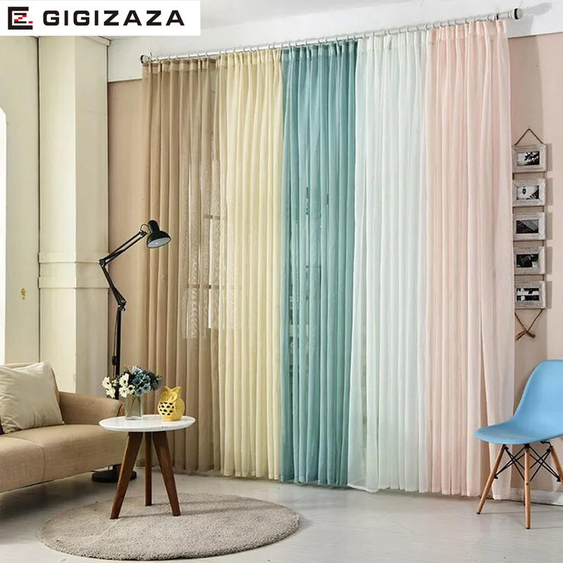 White tulle voile curtains for livingroom bedroom Japan custom drape transparent window sheer pull pleat tape pink | Дом и сад