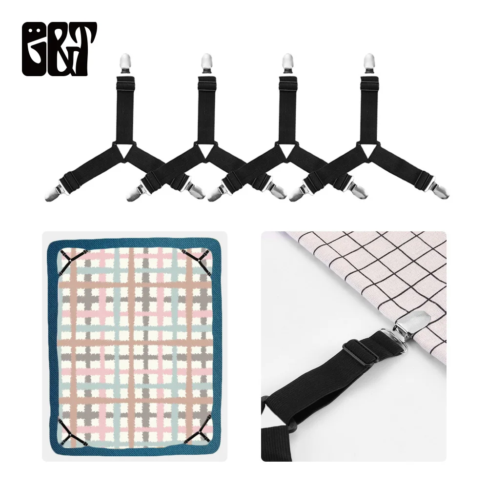 4 шт. эластичные зажимы для простыней наматрасников чехлы одеял держатель
