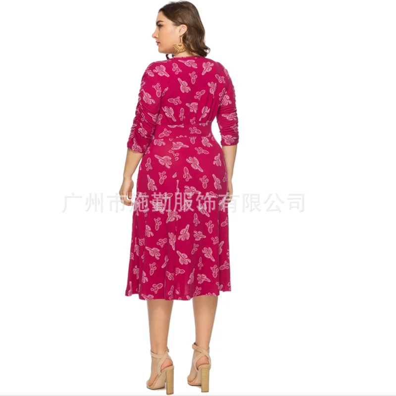 

Plus Size 6XL 2019 Women Summer Office Casual Pockets Dress Vintage Sexy Party Night Elegant Midi Dresses