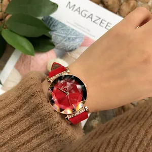 Роскошные красные женские часы cintie, водонепроницаемые качественные кварцевые наручные часы с кожаным ремешком, женские простые элегантные наручные часы, Montre Femme